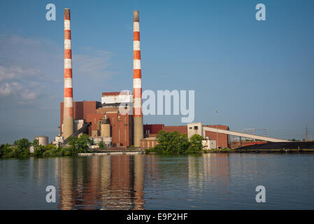 Coal used to generate electricity for Detroit area Stock Photo