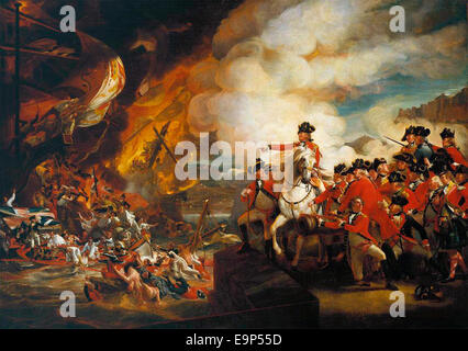 The Defeat of the Floating Batteries at Gibraltar, September 13, 1782 Stock Photo