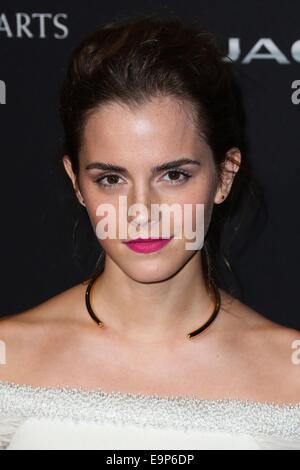 Emma Watson at arrivals for 2014 BAFTA Los Angeles Jaguar Britannia Awards Presented by BBC America and United Airlines, The Beverly Hilton Hotel, Beverly Hills, CA October 30, 2014. Photo By: Xavier Collin/Everett Collection Stock Photo