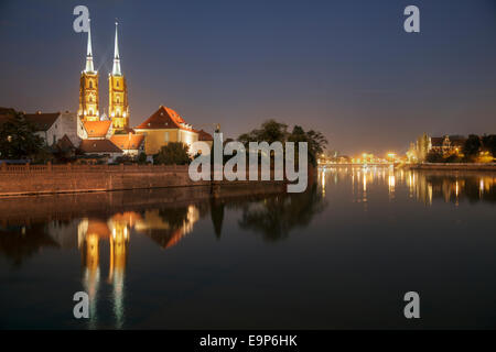 Cathedral Island Ostrow Tumski, Wroclaw, Poland Stock Photo