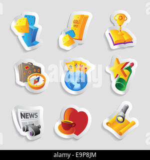 Icons for leisure, travel, sport and arts. Stock Photo