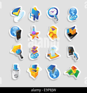 Icons for technology and computer interface. Stock Photo