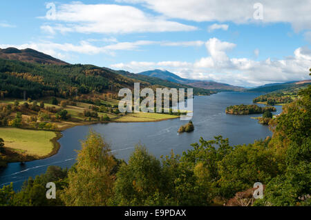 Landscape image of Loch Tummel in Perthshire, Scotland (known as 'The Queens View'). Stock Photo
