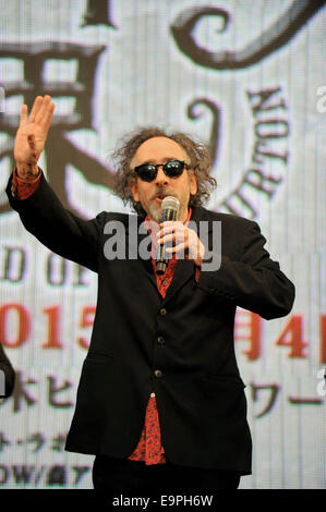 Tokyo, Japan. 31st Oct, 2014. Film director Tim Burton attends ''The world of Tim Burton'' exhibition opening ceremony during the 27th Tokyo International Film Festival at Roppongi Hills on October 31, 2014 in Tokyo, Japan. Credit:  Hiroko Tanaka/ZUMA Wire/Alamy Live News Stock Photo