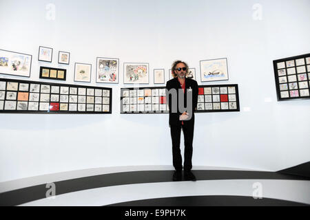 Tokyo, Japan. 31st Oct, 2014. Film director Tim Burton attends ''The world of Tim Burton'' exhibition opening ceremony during the 27th Tokyo International Film Festival at Roppongi Hills on October 31, 2014 in Tokyo, Japan. Credit:  Hiroko Tanaka/ZUMA Wire/Alamy Live News Stock Photo