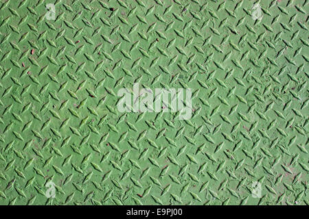 Background sheet of green metal with pattern Stock Photo