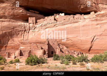 White House Ruins at Canyon De Chelly National Monument on the Navajo Reservation in Arizona. Stock Photo