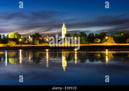 Nin, town of Croatian kings, with rich culture and beautiful soundings. Located near Zadar on Adriatic coast. Stock Photo