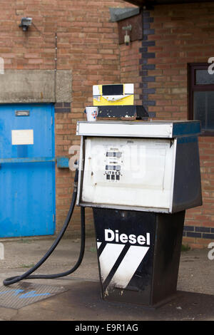 Scrapyard full of Petrol and Diesel Pumps Stock Photo