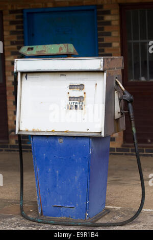 Scrapyard full of Petrol and Diesel Pumps Stock Photo