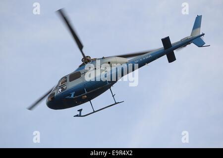 A helicopter stunt is used as part of the filming for 24 TV series at Wembley Football Stadium  Featuring: Atmosphere Where: London, United Kingdom When: 28 Apr 2014 Stock Photo