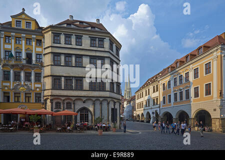 Houses at Untermarkt square in Görlitz, Germany Stock Photo