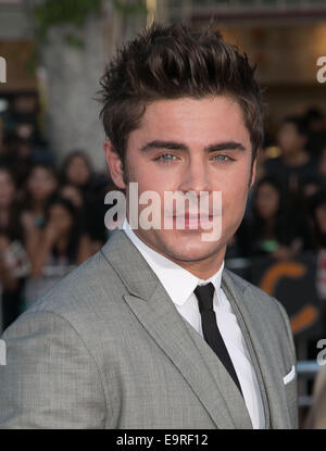 Celebrities attend Universal Pictures World premiere of NEIGHBORS at Regency Village Theater in Westwood.  Featuring: Zac Efron Where: Los Angeles, California, United States When: 28 Apr 2014 Stock Photo