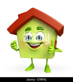 cartoon smiley house