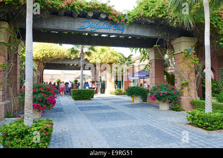 Entrance To Dolphin Bay The Atlantis Hotel The Palm Dubai UAE Stock Photo