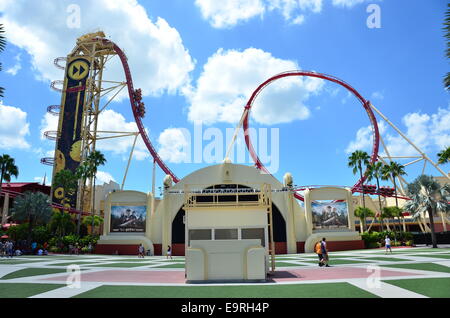 Hollywood Rip Ride Rockit  roller coaster at Universal Studios Orlando Florida Stock Photo