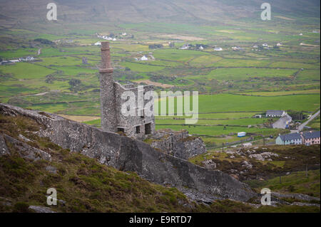 Old Derelict Copper Mine In A Rural Setting Stock Photo