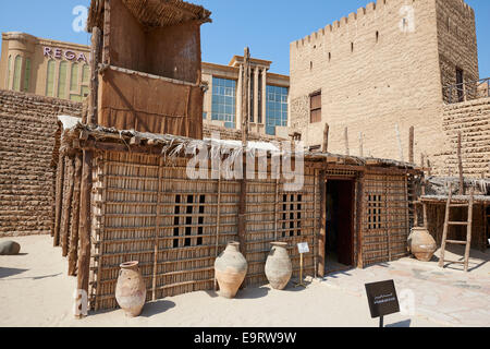 Barasti Wind Tower House In The Courtyard Of The Dubai Museum Al Fahidi Street Bur Dubai UAE Stock Photo