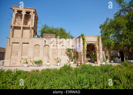 Arabian Tea House Cafe Al Bastakiya Historic Quarter Bur Dubai UAE Stock Photo