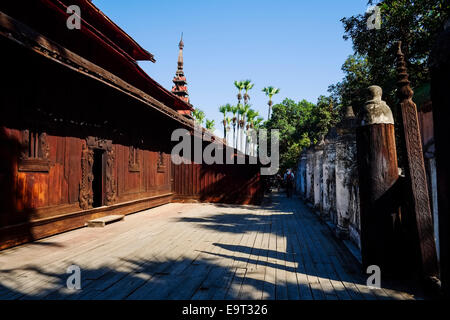 Bagaya Kyaung monastery, Inwa, Mandalay-Division, Myanmar Stock Photo