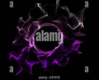 Black and white Abstract Trapcode Form digital particle wave and lights ...