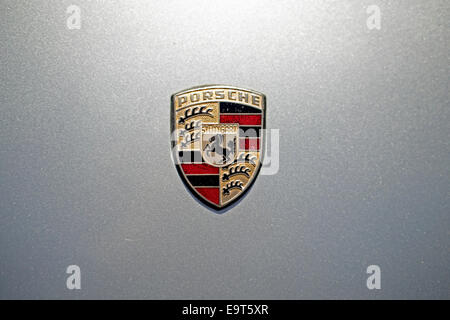 Porsche badge Stock Photo