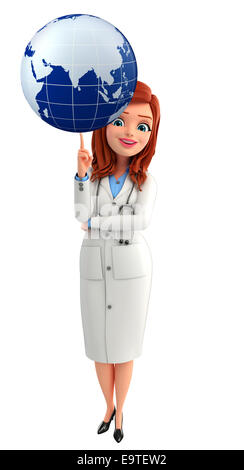 3d rendered illustration of young doctor Stock Photo