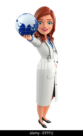 3d rendered illustration of young doctor Stock Photo