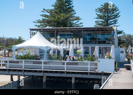 Breakfast brunch at the Boathouse cafe in Palm beach,Sydney,Australia Stock Photo