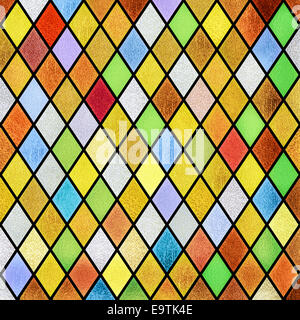 colorful abstract stained glass window background Stock Photo