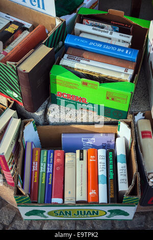 Old books for sale Stock Photo