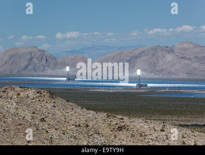 Ivanpah solar thermal energy project, near Primm, California, USA
