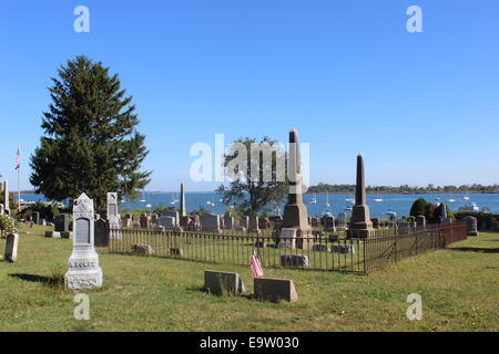 Pelham Cemetery, City Island, Bronx, New York Stock Photo