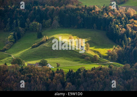 Autumn in Thal Natural Park, Jura Mountains, Switzerland Stock Photo