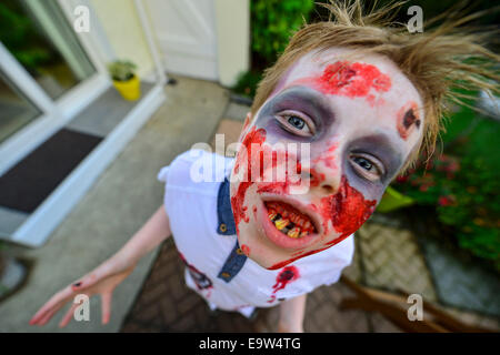 Stock photo - Young boy dressed as zombie. ©George Sweeney /Alamy Stock Photo