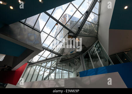 Interior of the Ray and Maria Stata Center or Building 32,  designed by Frank Gehry, Cambridge, Massachusetts. Stock Photo