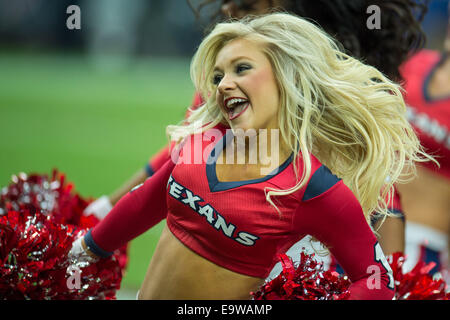 Houston, Texas, USA. 2nd Nov, 2014. A Houston Texans Cheerleader performs during the 1st half of an NFL game between the Houston Texans and the Philadelphia Eagles at NRG Stadium in Houston, TX on November 2nd, 2014. The Eagles won the game 31-21. Credit:  Trask Smith/ZUMA Wire/Alamy Live News Stock Photo