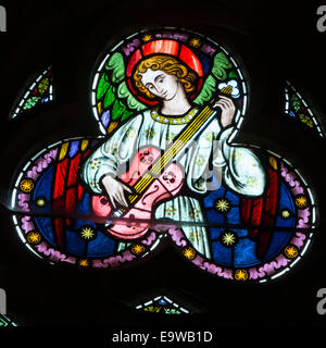 Detail of the East Window by Frederick Preedy, St. John the Baptist Church, Fladbury, Worcestershire, England, UK
