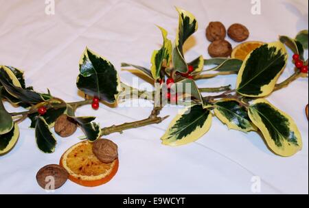 Christmas Table Decoration Stock Photo