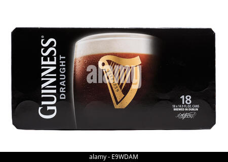 Costco Bulk Box 18-Pack of Guinness Draught Stout Beer Stock Photo