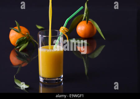 Orange juice with orange Stock Photo