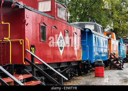 The Red Caboose Motel, Ronks, Lancaster County, Pennsylvania, USA Stock Photo