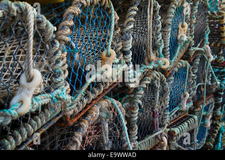 Lobster pots in Overstrand in Norfolk Stock Photo