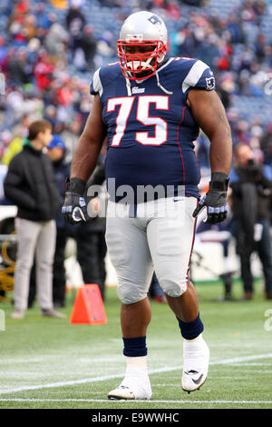 Denver Broncos defensive tackle D.J. Jones (97) speaks with Denver Broncos  defensive tackle Mike Purcell (98) during a practice session in Harrow,  England, Thursday, Oct. 27, 2022. The Denver Broncos will play