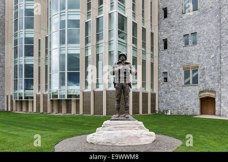 Bronze sculpture of General George Patton at West Point Military Academy, New York, USA Stock Photo