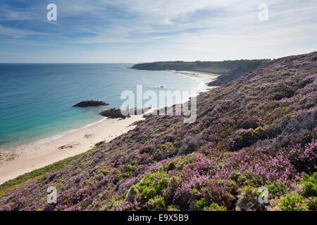 Lourtuais Beach. Cap D'Erquy on the Cote de Penthievre. Cotes d'Armor, Brittany, France. Stock Photo