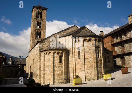 Santa Maria de Taull romanesque church. Taull, Vall de Boi, Lleida, Catalonia, Spain. Unesco World Heritage Site. Stock Photo