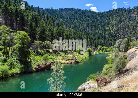 Trinity River in Shasta-Trinity National Forest, Northern California, USA Stock Photo