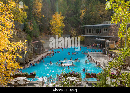Hot Springs swimming pool, Radium Hot Springs, Kootenay National Park ...