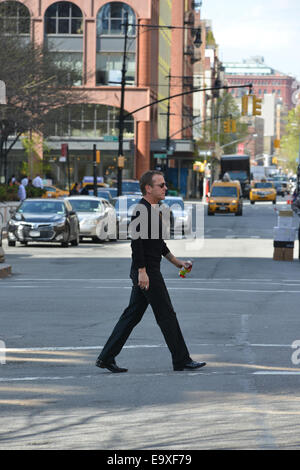 Actor Kiefer Sutherland out and about in New York  Featuring: Kiefer Sutherland Where: Manhattan, New York, United States When: 02 May 2014 Stock Photo